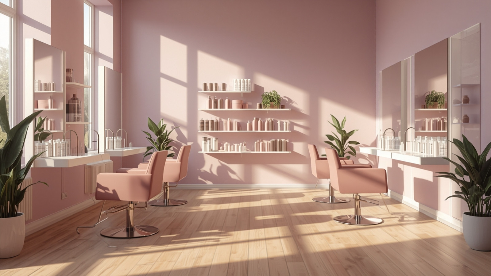 Salon fryzjerski — przykładowa makieta